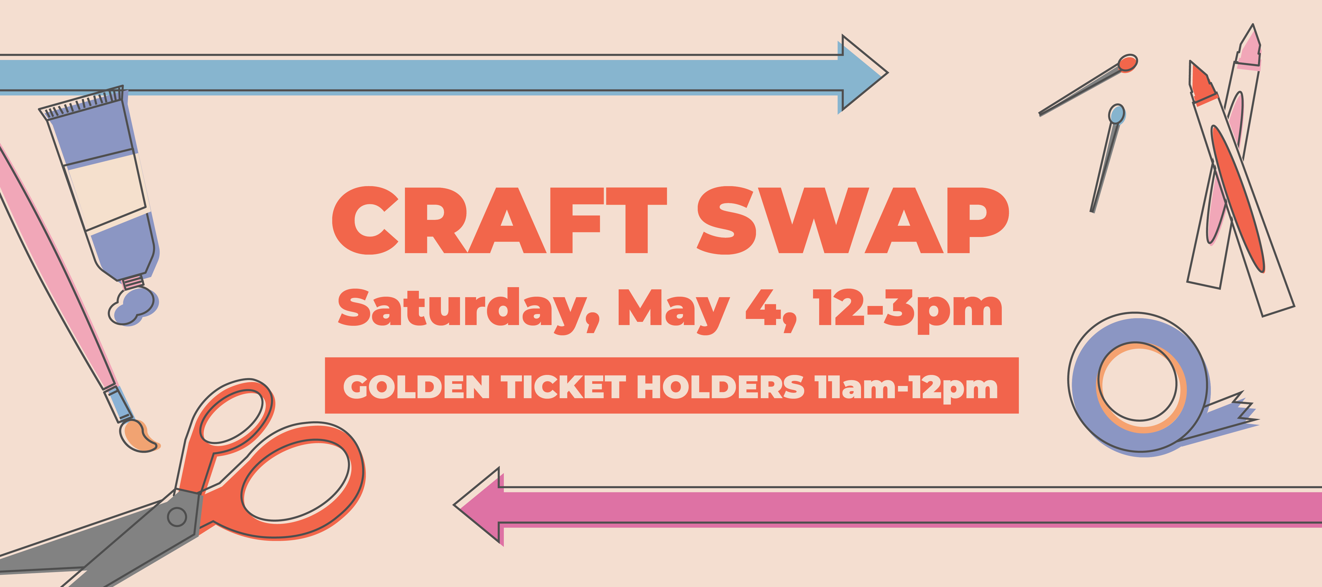 phpl, Prospect Heights Public Library, Craft Supply Swap, new projects, creative projects, fabric, yarn, sewing notions, needlepoint, diamond art, scrapbooking supplies, beads, embellishments, art supplies, Adult