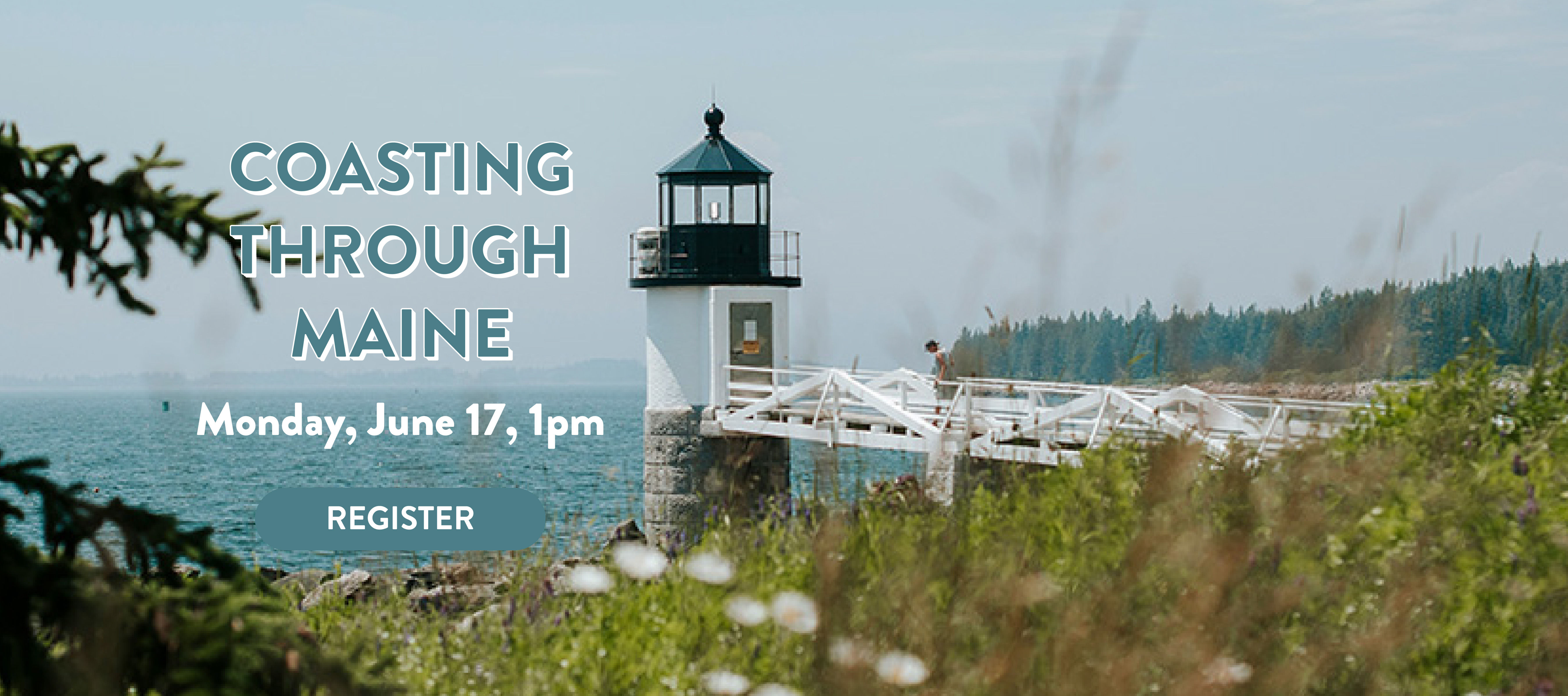phpl, Prospect Heights Public Library, Coasting Through Maine, explore Maine's sand beaches, charming villages, and natural beauty, sightsee through Maine, In-person and virtual, Adult