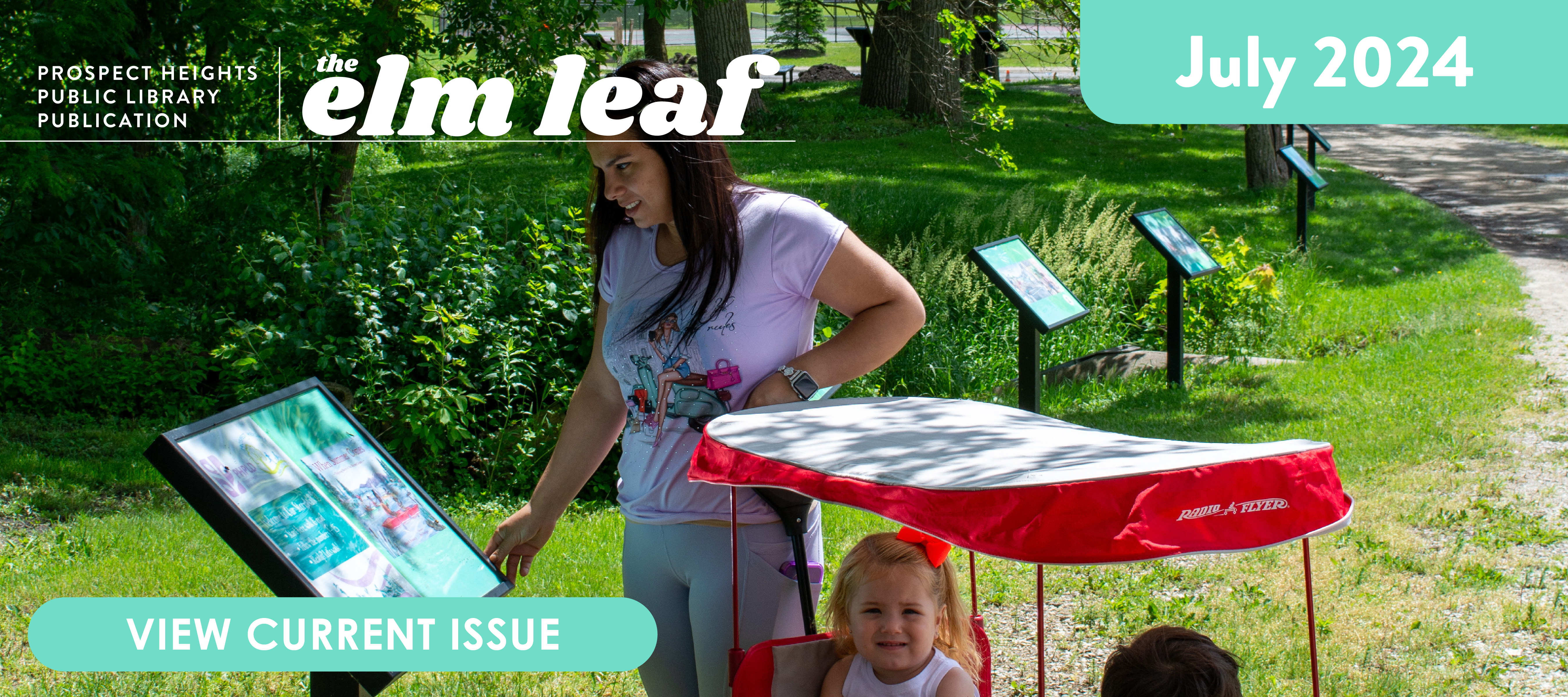 phpl, Prospect Heights Public Library, The Elm Leaf, July Issue, View Current Issue, PHPL Elm Leaf