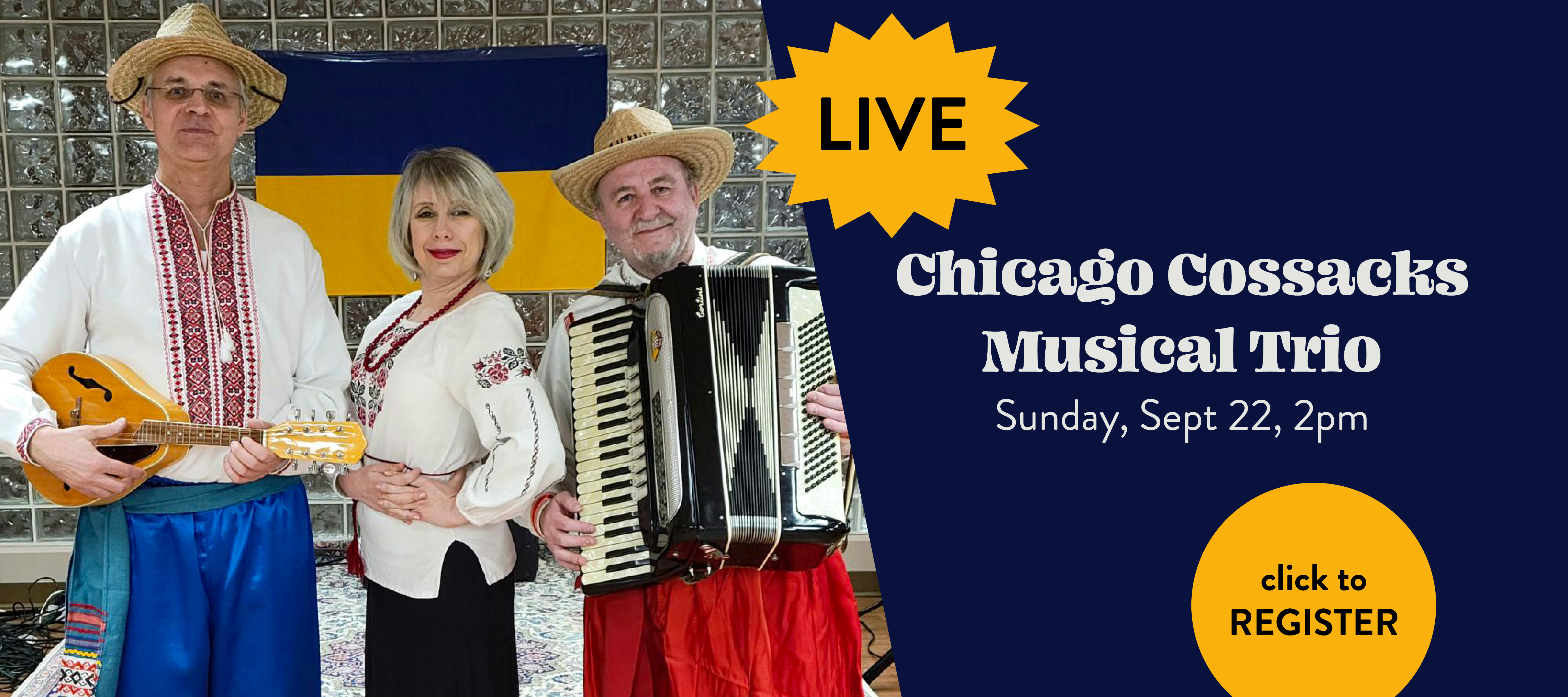 phpl, prospect heights public library, Chicago Cossacks Musical Trio, free, event, live music, everyone, family, weekend fun