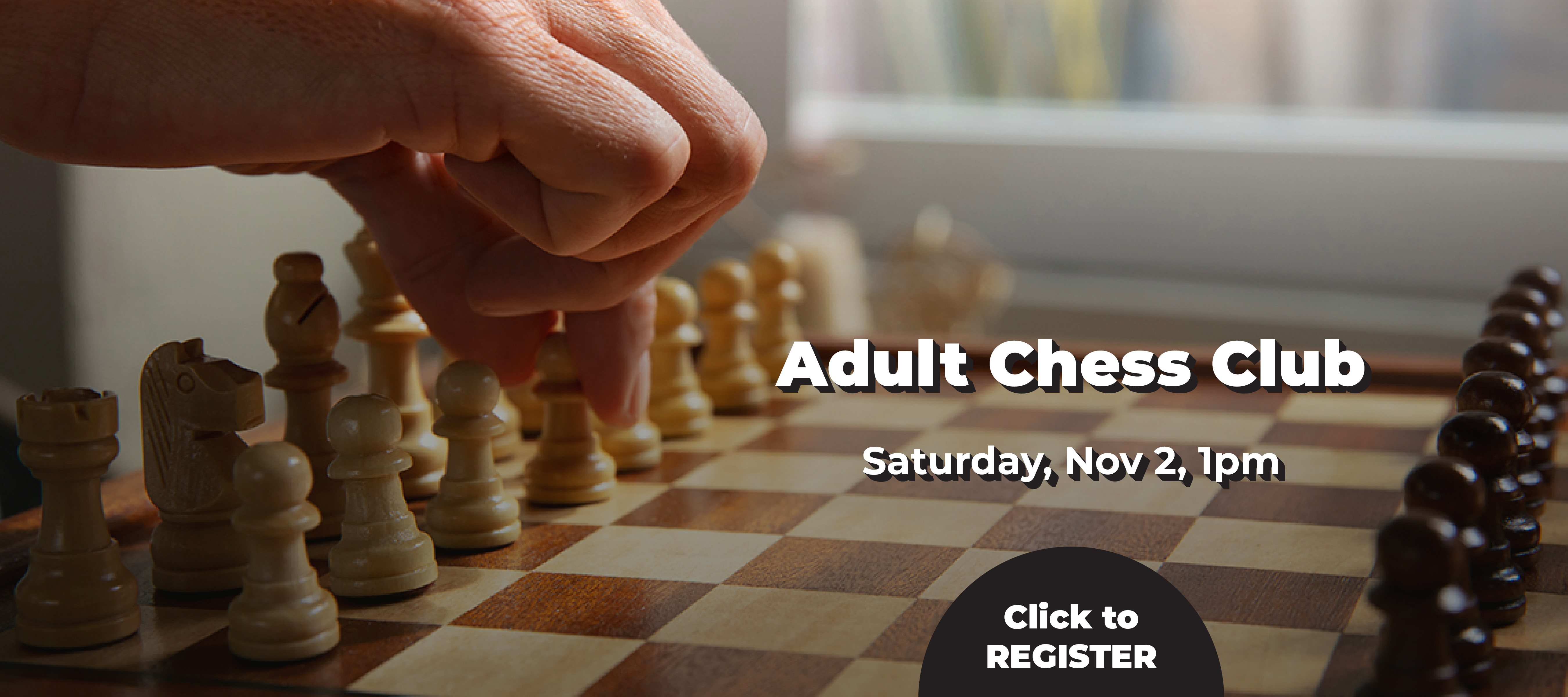 phpl, Prospect Heights Public Library, adult chess club, all skill levels, chess strategy, play games, Adult