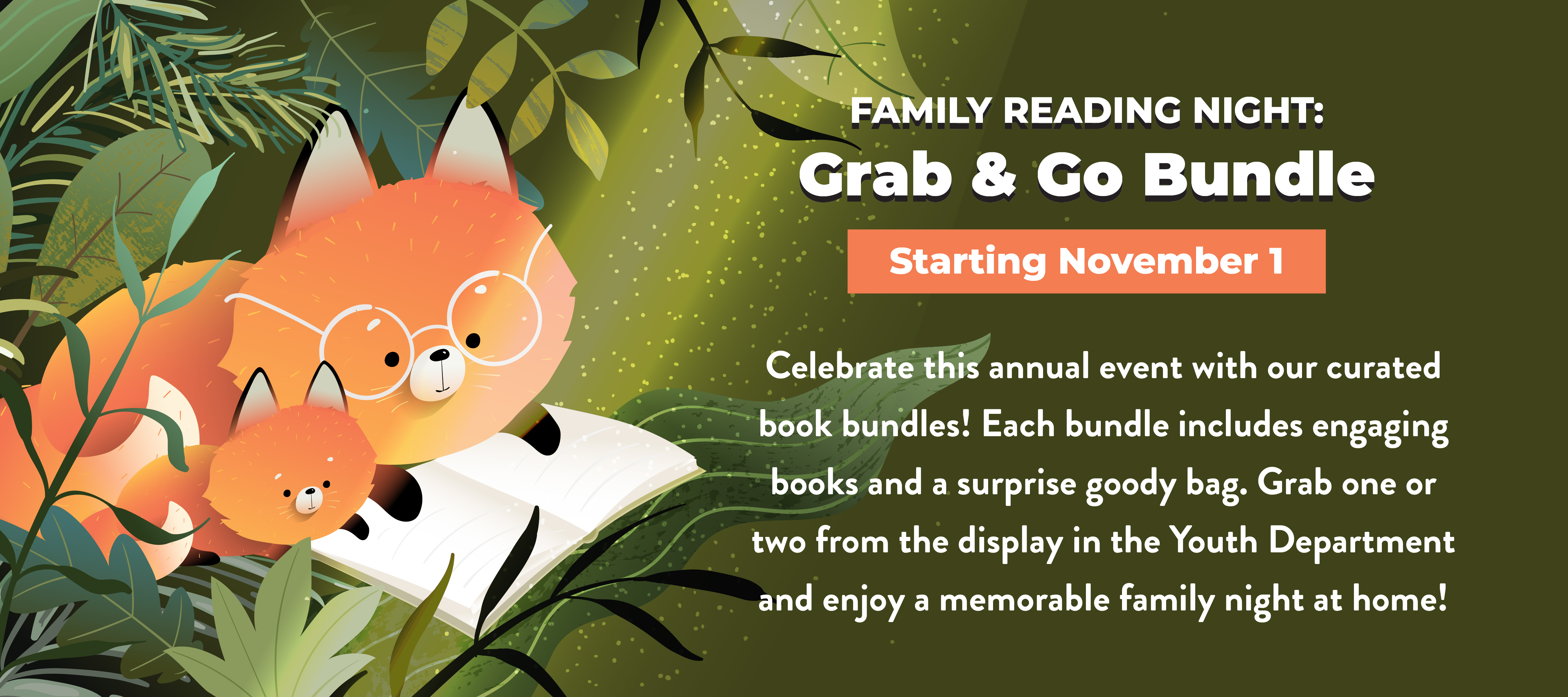 phpl, Prospect Heights Public Library, Family Reading Night: Grab & Go Bundle, read more, family activity, family time, Youth, Family