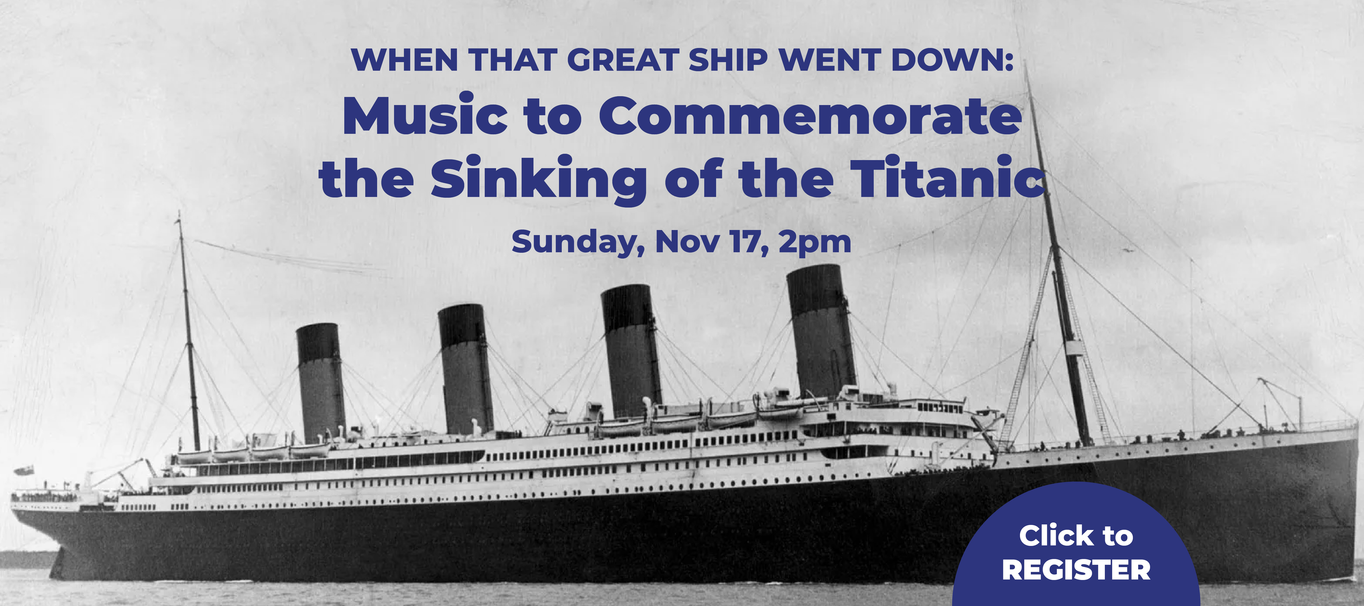 phpl, Prospect Heights Public Library, When That Great Ship Went Down: Music to Commemorate the Sinking of the Titanic, live performance, musical performance, historical, learn about, Adult