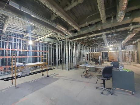 Renovation image showing building work progress