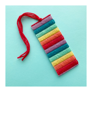 bargello bookmark, bargello, bookmark, prospect heights, prospect heights library, library program, kids program