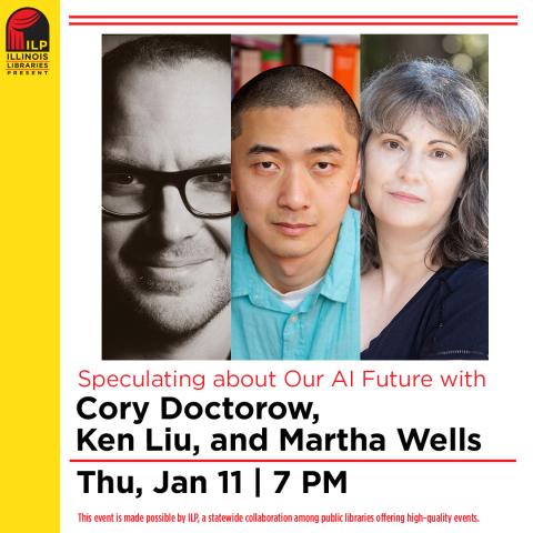 Cory Doctorow, Ken Liu and Martha Wells 