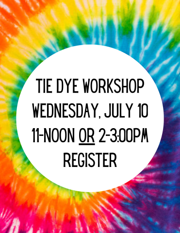 tie dye workshop, tie dye, workshop, library, program, prospect heights library, prospect heights