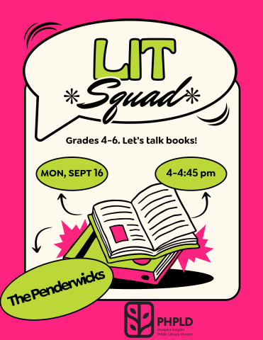 lit squad, book club, kids book club, prospect heights library, prospect heights public library, prospect heights, library program