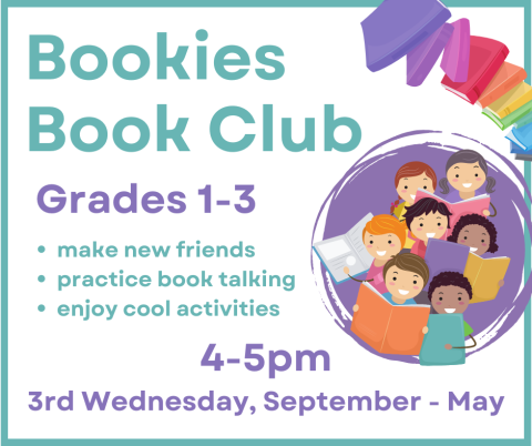 Bookies Book Club, prospect heights public library, prospect heights, book club, kids, reading, activities, fun, book talk, make new friends