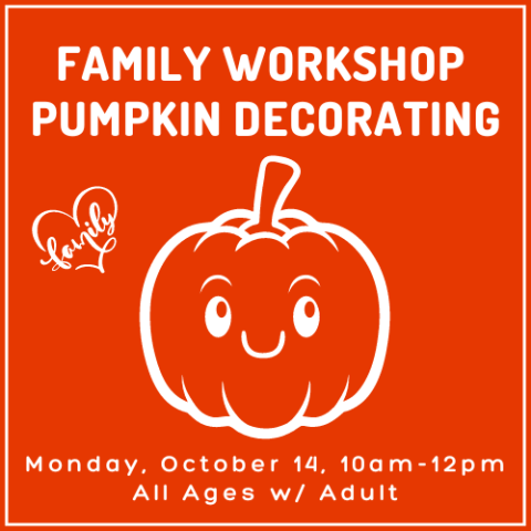 family workshop pumpkin decorating, family, fun, pumpkins, prospect heights public library, kids