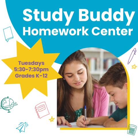 Study Buddy Homework Center, prospect heights public library, homework help, tutor, math help, math, high school volunteers, reading, reading help, test prep, test prep help