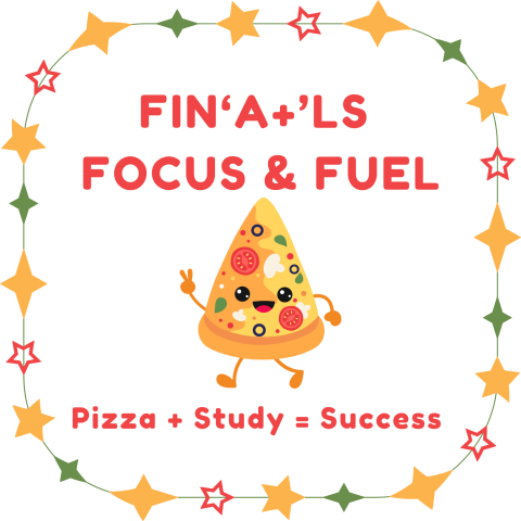 finals focus and fuel, finals, pizza, study, study fuel, high school, quiet space, food