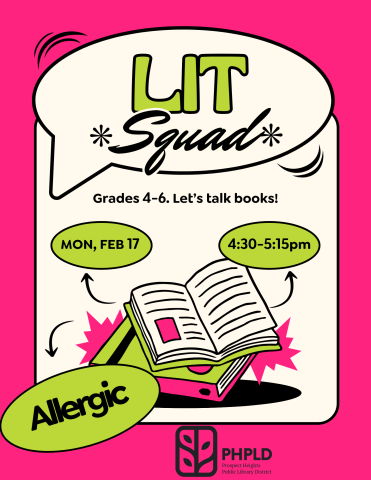 lit squad, book club, kids book club, prospect heights library, prospect heights public library, prospect heights, library program