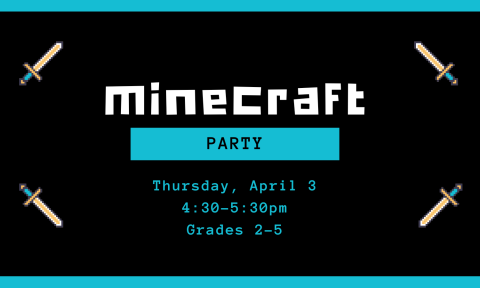 minecraft, minecraft party, kids program, library program, prospect heights, prospect heights library