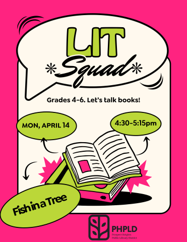 lit squad, book club, kids book club, prospect heights library, prospect heights public library, prospect heights, library program