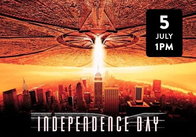 phpl, Prospect Heights Public Library, Independence Day, movie showing, movie at the library, watch a film, fourth of July, movie throwback, Will Smith, Bill Pullman, Jeff Goldblum, Adult