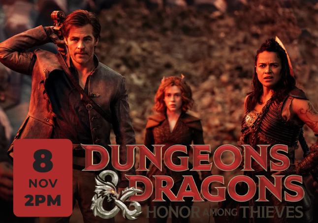 phpl, Prospect Heights Public Library, Friday Movie, Dungeons & Dragons Honor Among Thieves, movie showing, movie at the library, watch a film, free film, Adult