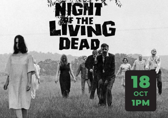 phpl, Prospect Heights Public Library, Friday Movie, Night of the Living Dead, movie showing, movie at the library, watch a film, free film, spooky movies, Halloween movie, Adult